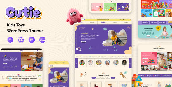 Cutie – Children’s School & Toys Store WordPress Theme